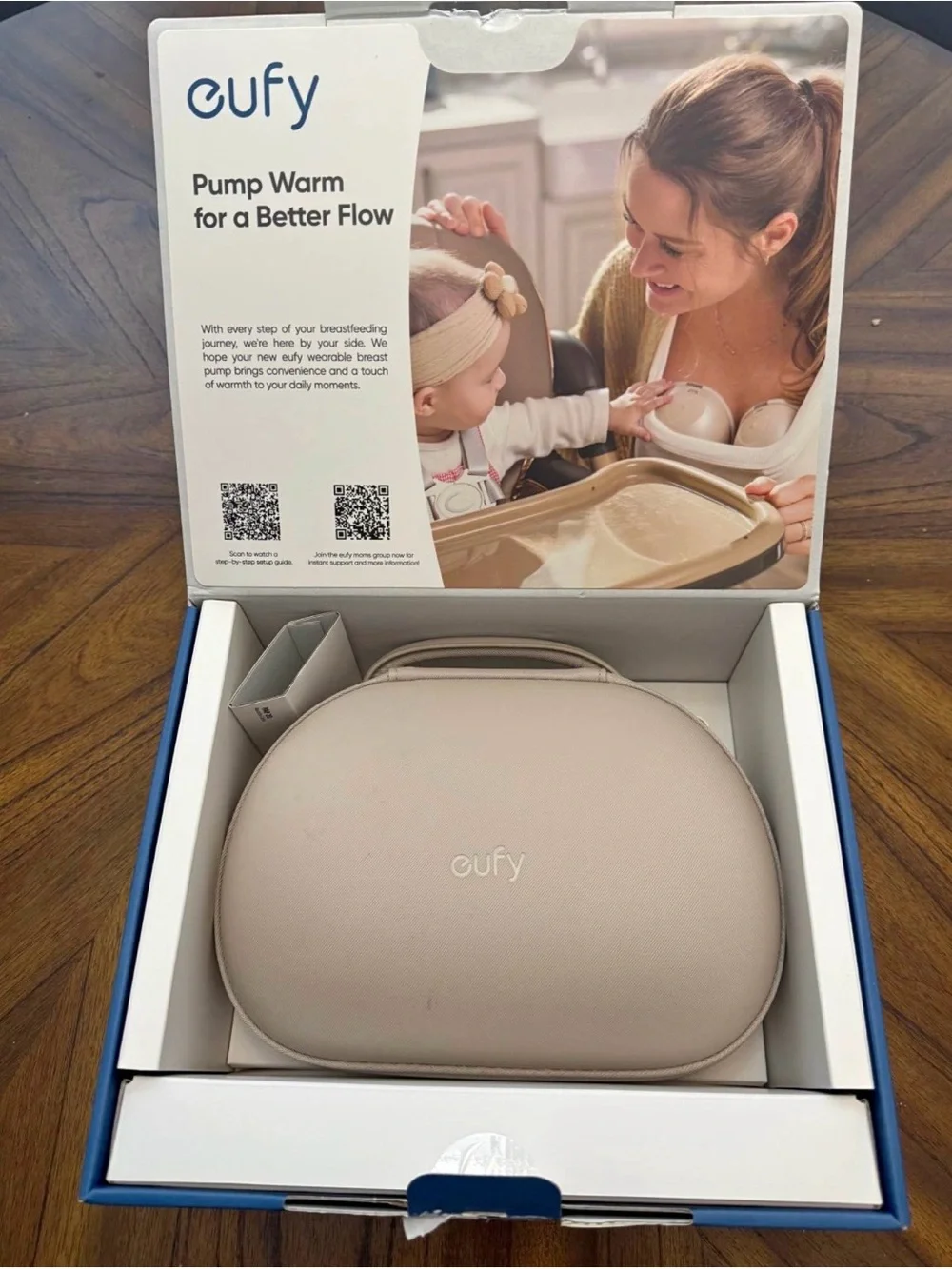 eufy Beige Portable Pump Carry Case - Compact Nursing Bag